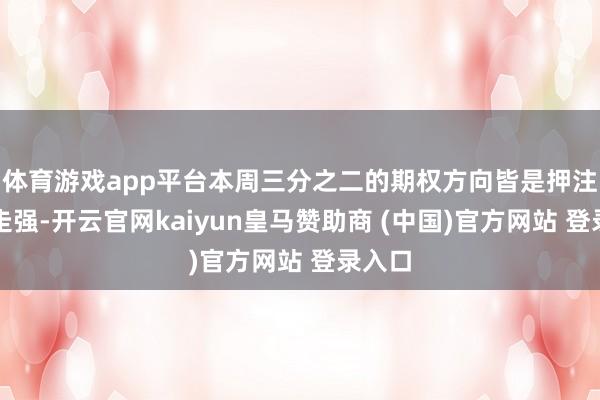 体育游戏app平台本周三分之二的期权方向皆是押注欧元走强-开云官网kaiyun皇马赞助商 (中国)官方网站 登录入口