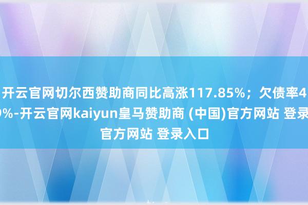 开云官网切尔西赞助商同比高涨117.85%；欠债率40.19%-开云官网kaiyun皇马赞助商 (中国)官方网站 登录入口