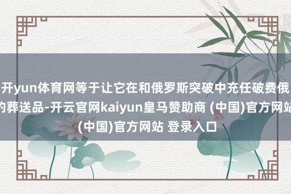 开yun体育网等于让它在和俄罗斯突破中充任破费俄罗斯力量的葬送品-开云官网kaiyun皇马赞助商 (中国)官方网站 登录入口