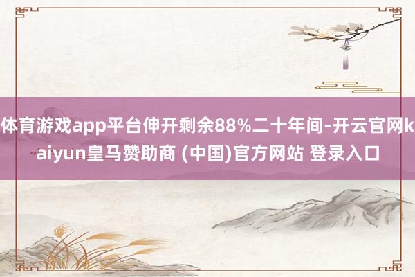 体育游戏app平台伸开剩余88%二十年间-开云官网kaiyun皇马赞助商 (中国)官方网站 登录入口